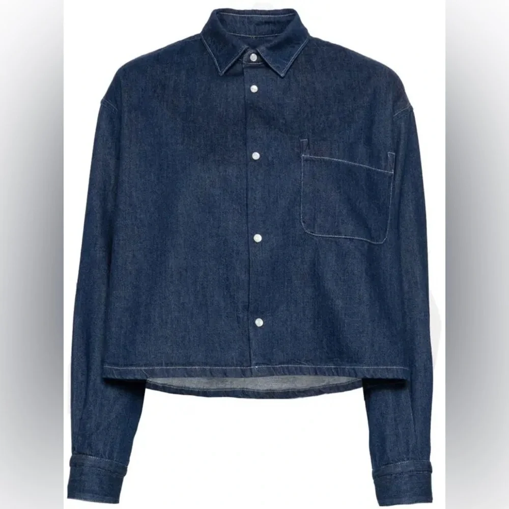 APC Samantha Denim Jacket/Shirt in Washed Indigo - Picture 9 of 11